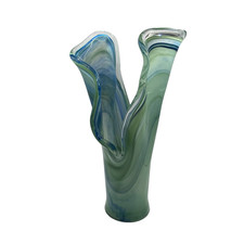 Hand-Blown Ruffled Handkerchief Glass Vase — listing 5