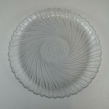 Vintage Pressed Glass Petal/Swirl Serving Plate or Shallow Bowl — listing 6