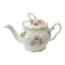 Crown Dorset Staffordshire Floral Rose Teapot with Gold Trim — listing 2