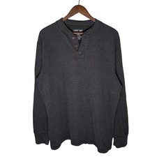 Urban Pipeline Men's Henley Hooded Pullover, Navy/Gray Colorblock, Size L — listing 4