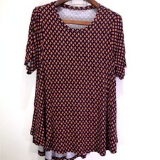 Lane Bryant Multi-Color Crinkle Pleated Button-Front Blouse, Size 22/24W — listing 5