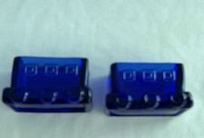 Cobalt Blue Glass Train Set - Locomotive and Two Cars (3-Piece Candy Dish / Planter Set) — listing 2