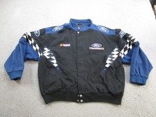 Vintage Essex Ford Racing NASCAR Embroidered Bomber Jacket, Size XXL, Blue/Black/Red — listing 4
