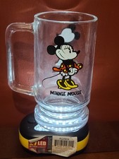 Vintage Walt Disney Productions Minnie Mouse Clear Glass Mug Stein — listing 4