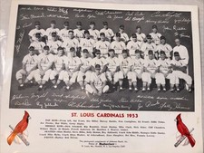 1955 St. Louis Cardinals Team Photo Budweiser Anheuser-Busch Promotional Premium