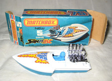 Matchbox Superfast "Seafire" Speedboat, White with Flame Decal
