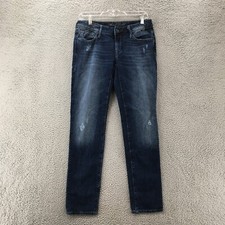 Mavi Gold Skinny Jeans with Ankle Zippers, Faded Grey Wash