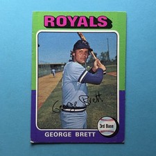 1975 Topps George Brett Rookie Card #228 (Signed) — listing 3