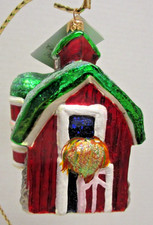 Christopher Radko "Mac's Barn" Blown Glass Christmas Ornament