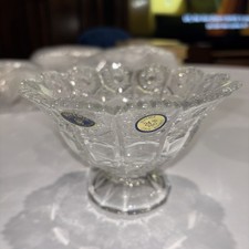Bohemia Lead Crystal Covered Candy Dish with Gold Faceted Finial — listing 2