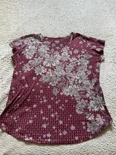 Style & Co Petite Millie White Blue Floral Short-Sleeve Tee, Size PL — listing 2