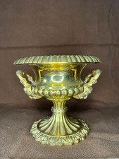 Vintage Brass and Cast Metal Urn-Form Table Lamp with Drum Shade — listing 2