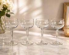 Mixed Lot of Vintage Clear Glass Stemware and Tumblers — listing 2