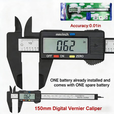 Digital Caliper 6-inch (150mm) Stainless Steel Hardened with Case and Manual — listing 6