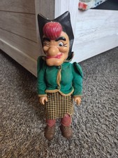Vintage Painted Bisque/Composition Black Mammy Character Doll in Floral Dress and Apron — listing 4