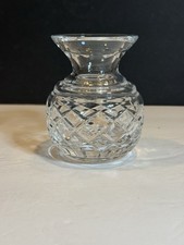 Cut Crystal Bud Vase with Diamond Cross-Hatch and Fan Cut Pattern — listing 3