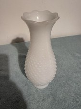 Vintage Electrified Hand-Painted Milk Glass Table Lamp with Blue Rose Motif and Brass Base — listing 4
