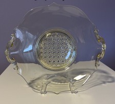 Vintage Yellow Depression Glass Etched Floral Plate — listing 6