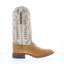 ostrich cowboy Full Quill Ostrich Leather Western Cowboy Boots Butterscotch — listing 3