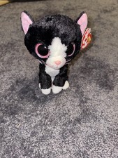 TY Beanie Boos Cat Plush - Purple/Blue with Glitter Eyes — listing 3