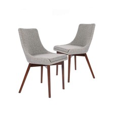 Contemporary Gray Chenille Upholstered Parsons Dining Chairs (Set) — listing 4