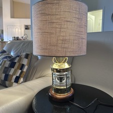 Brass 'Ankerlicht' Nautical Anchor Oil Lamp Ship Lantern with Fresnel Glass Globe — listing 5