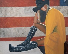 Framed Print of Native American Woman by David DeVary (signed in plate) Hand-signed in pencil — listing 3