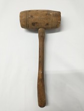 Vintage Turned Wood Barrel-Head Mallet / Gavel — listing 3