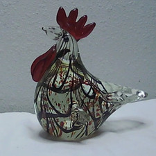 Murano Art Glass Rooster/Bird Figurine with Gold Leaf and Millefiori Murrine No mark at all — listing 4