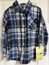 Copper Denim Toddler Buffalo Check Flannel Button-Up Shirt, Size 3T — listing 2