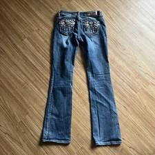 Grace in LA Women's Bootcut Jeans, Size 28, Embellished Flap Pockets — listing 3