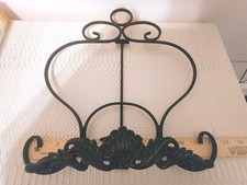 Wrought Iron Scrolled Lattice Cookbook / Recipe Book Stand with Chain Weights — listing 6