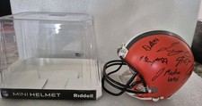 Signed Cleveland Browns Riddell Speed Full-Size Football Helmet with Chrome Visor — listing 6