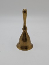 Vintage Brass Hand Bell with Clapper (interior view, maker unknown) — listing 5