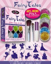 Glitter Tattoo Kit for Face, Body & Nail - 24 Glitter Colors, Stencils, Brushes & Glue Set — listing 5