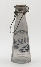 French milk bottle Vintage French 'Au Bon Lait' Glass Milk Bottle 1 Liter Cévenol — listing 3