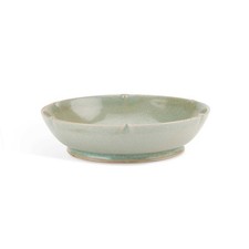 Chinese Celadon Glazed Porcelain Brush Pot with Relief Carved Dragon Decoration — listing 2