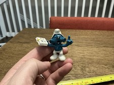 Choir Smurf Singing with Songbook (Vintage PVC Figurine) — listing 3