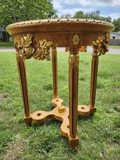 Louis XV Style Giltwood Side Table with Onyx Top — listing 2