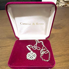 Silver-Tone Snowflake Pendant Necklace with Rhinestone Center and Ball Accents — listing 3
