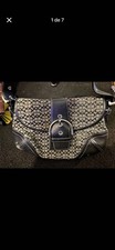 Coach Soho Signature Optic Sateen Hobo Shoulder Bag with Braided Whipstitch Strap