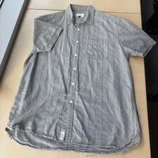 Civil Society Men's Linen-Blend Striped Button-Up Shirt, Size XL — listing 6