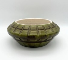 Haeger Pottery #404 Green Glazed Diamond Lattice Ceramic Planter Pot, 5" x 4.75" — listing 2