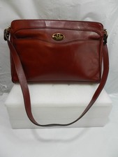 Vintage Etienne Aigner Black Leather Clutch/Shoulder Bag with Gold Logo Plaque — listing 4