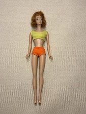 Vintage 1960s Mattel Midge Doll, Brunette with Freckles and Blue Eyes, Straight Leg Body — listing 4
