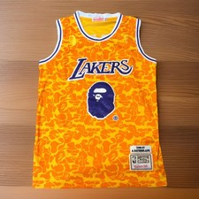 BAPE x Mitchell & Ness Los Angeles Lakers Warm Up Jacket Purple Camo — listing 5