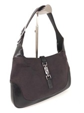 Gucci Jackie Piston-Lock Flap Shoulder Bag in Black GG Canvas — listing 2