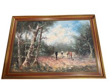 Original Impressionist Landscape Oil Painting of Mountain Stream with Trees, Signed — listing 4