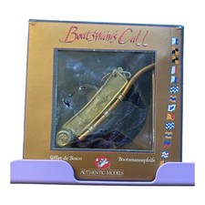Boatswain's Call Whistle (Bosun's Pipe) with Chain in Original Gift Box — listing 6