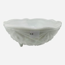 McKee Toltec Pattern Milk Glass Three-Footed Bowl — listing 4